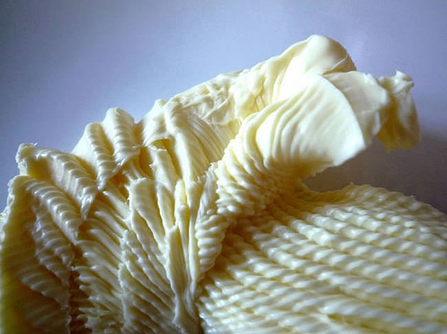 a level photograph of butter